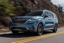 2022 Kia Carnival EX front left in blue